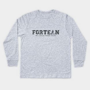 Team Fortean (Black) Kids Long Sleeve T-Shirt